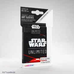 Koszulki na karty Gamegenic: Star Wars Unlimited - Art Space Red (66x92 mm) - 60 sztuk