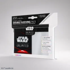 Koszulki na karty Gamegenic: Star Wars Unlimited - Double Sleeving Pack - Space Red (66x92 / 69x94 mm) - 2 x 60 sztuk