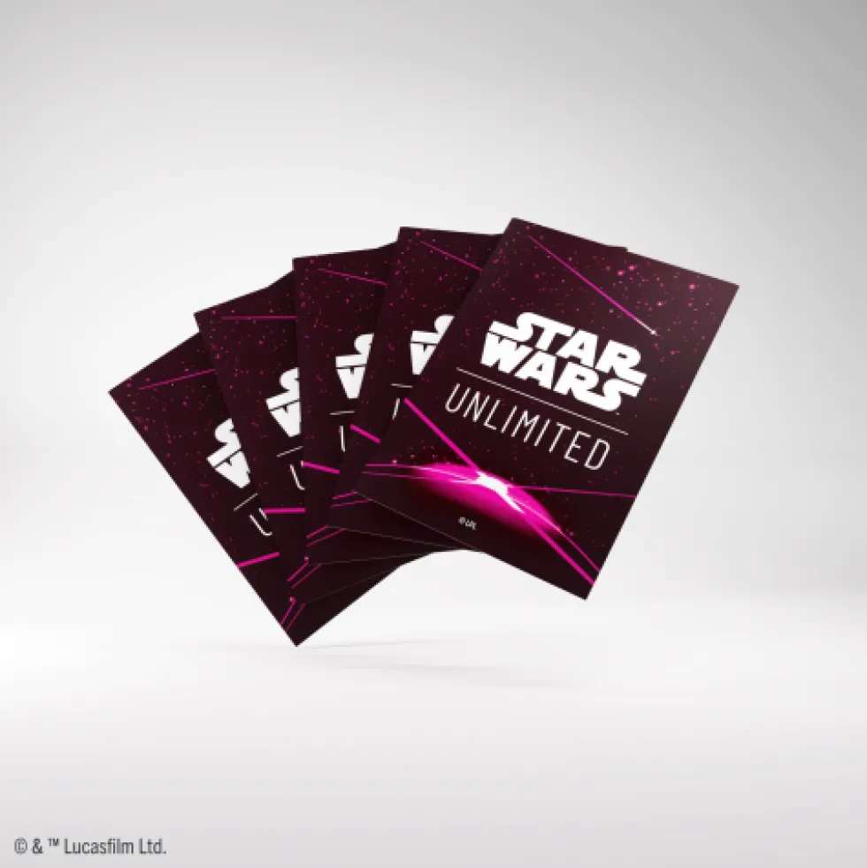 Koszulki na karty Gamegenic: Star Wars Unlimited - Art Back Magenta (66x92 mm) - 60 sztuk