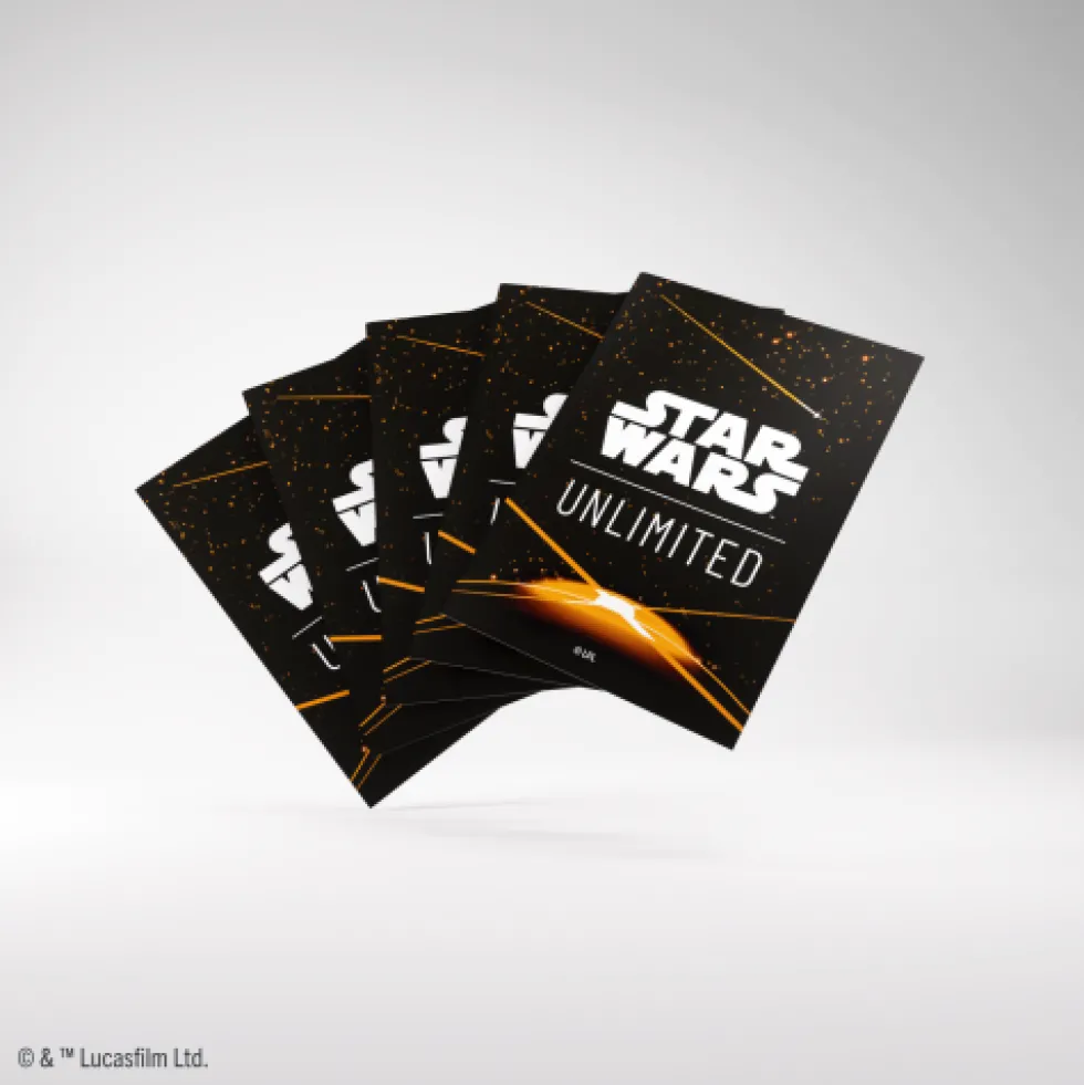 Koszulki na karty Gamegenic: Star Wars Unlimited - Art Back Orange (66x92 mm) - 60 sztuk