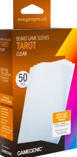 Koszulki na karty Gamegenic: Tarot (73x122 mm) - Clear - 50 sztuk