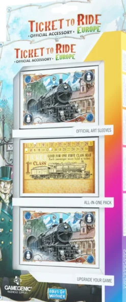 Koszulki na karty Gamegenic: Wsiąść do Pociągu - Europa Art Sleeves (58x90 mm) - 168 sztuk