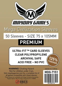 Koszulki na karty Mayday Mega Civilization Premium 75x105 mm 50 sztuk