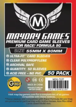 Koszulki na karty Mayday Premium "Race! Formula 90" 55x80 mm 50 sztuk