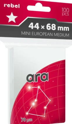 Koszulki na karty Rebel Mini European Medium (44x68 mm) Ara 100 sztuk