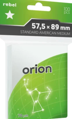 Koszulki na karty Rebel Standard American Medium (57,5x89 mm) Orion 100 sztuk
