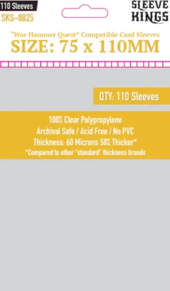 Koszulki na karty Sleeve Kings 75x110 mm 110 sztuk