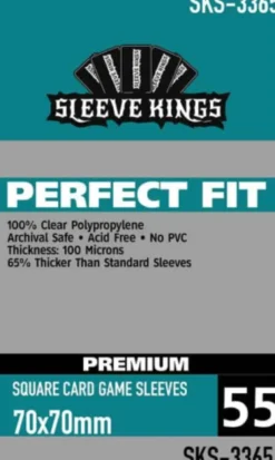 Koszulki na karty Sleeve Kings Perfect Fit Premium Square 70x70mm 55 sztuk