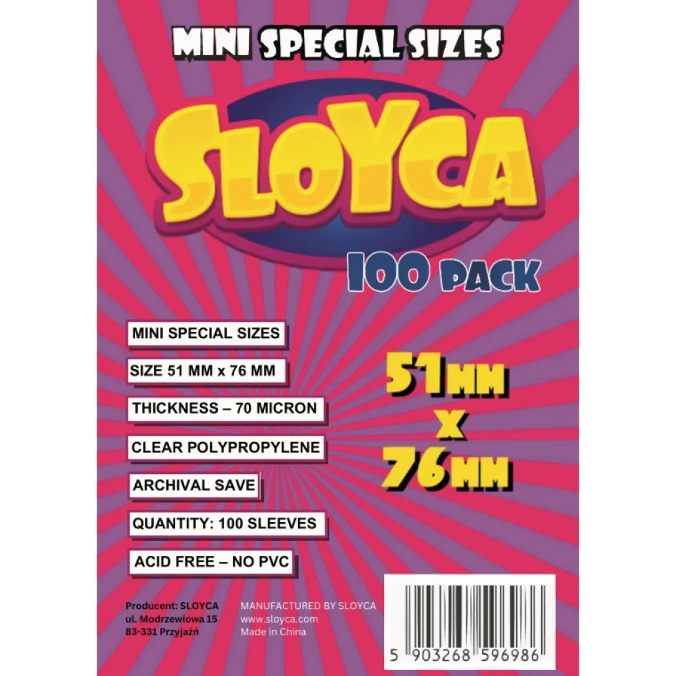 Koszulki na karty Sloyca Mini Special sizes (51x76mm) 100 szt