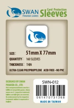 Koszulki na karty Swan Panasia 52x105 mm thin (cienkie) 160 sztuk