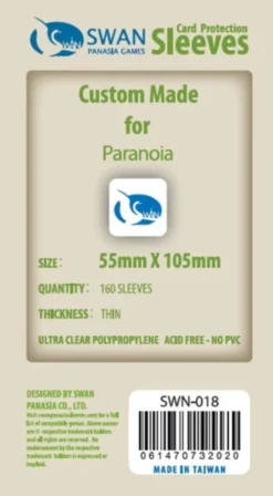 Koszulki na karty Swan Panasia 55x105 mm thin (cienkie) 160 sztuk
