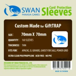 Koszulki na karty Swan Panasia 70x70 mm thin (cienkie) 160 sztuk