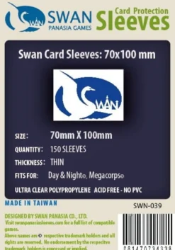 Koszulki na karty Swan Panasia 56x100 mm thin (cienkie) 160 sztuk