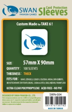 Koszulki na karty Swan Panasia 57x90 mm thick (grube) 100 sztuk