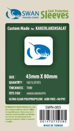 Koszulki na karty Swan Panasia 57x90 mm thin (cienkie) 160 sztuk