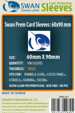 Koszulki na karty Swan Panasia 60x90 mm thick (grube) 100 sztuk