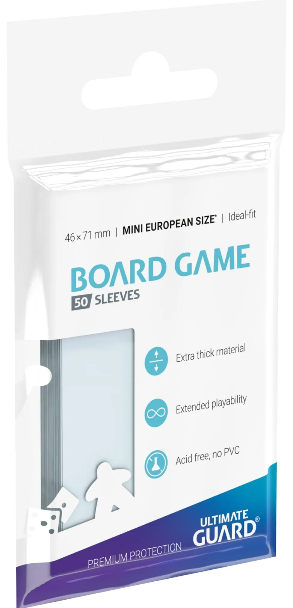 Koszulki na karty Ultimate Guard: Ideal-Fit Mini European 45x68 mm (50 sztuk)