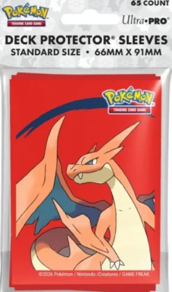 Koszulki na karty Ultra-Pro Pokémon Standard 66x91 mm 65 sztuk - Mega Charizard Y