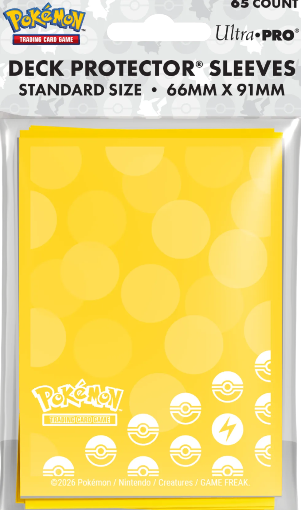 Koszulki na karty Ultra-Pro Pokémon Standard 66x91 mm 65 sztuk - Energy - Lightning Type