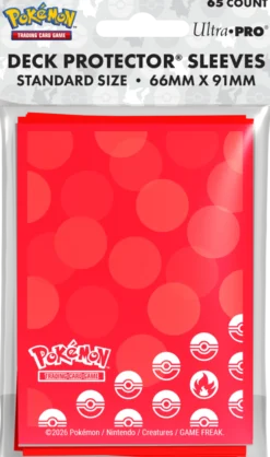 Koszulki na karty Ultra-Pro Pokémon Standard 66x91 mm 65 sztuk - Energy - Fire Type