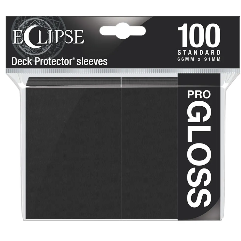 Koszulki na karty Ultra-Pro Pro-Gloss Eclipse Jet Black 66x91 mm 100 sztuk (czarne)