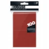 Koszulki na karty Ultra-Pro Pro-Gloss 66x91 mm 100 sztuk - Czerwone