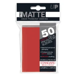 Koszulki na karty Ultra-Pro Pro-Matte Standard 66x91 mm 50 sztuk - czerwone