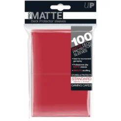 Koszulki na karty Ultra-Pro Pro-Matte Standard 66x91 mm 100 sztuk - czerwone