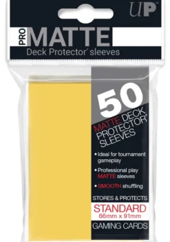 Koszulki na karty Ultra-Pro Pro-Matte Standard 66x91 mm 50 sztuk - żółty