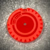 Licznik / dial do gier 1-24 - fluo czerwony