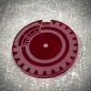 Licznik / dial do gier 1-24 - przeźroczysty czerwony