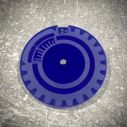Licznik / dial do gier 1-24 - przeźroczysty niebieski