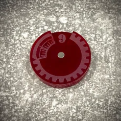 Licznik / dial do gier 0-9 - przeźroczysty czerwony