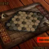 Mata do gry War Chest - stary drewniany stół