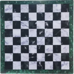 Mata gumowa do szachów/warcabów 36x36 cm - kamienna szachownica