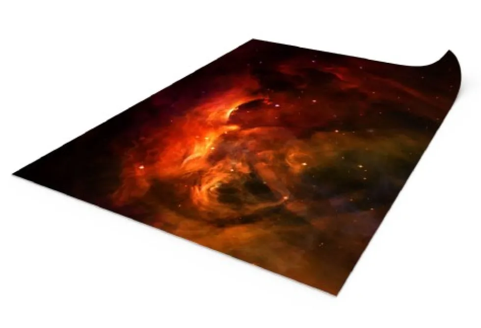 Mata gumowa jednostronna: Czerwona mgławica 48”x36” / 122x91,5 cm