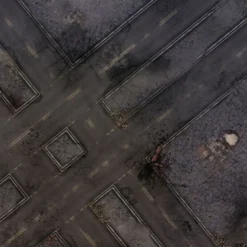 Mata lateksowa dwustronna: Zrujnowane miasto 36"x36" (Crisis Protocol)