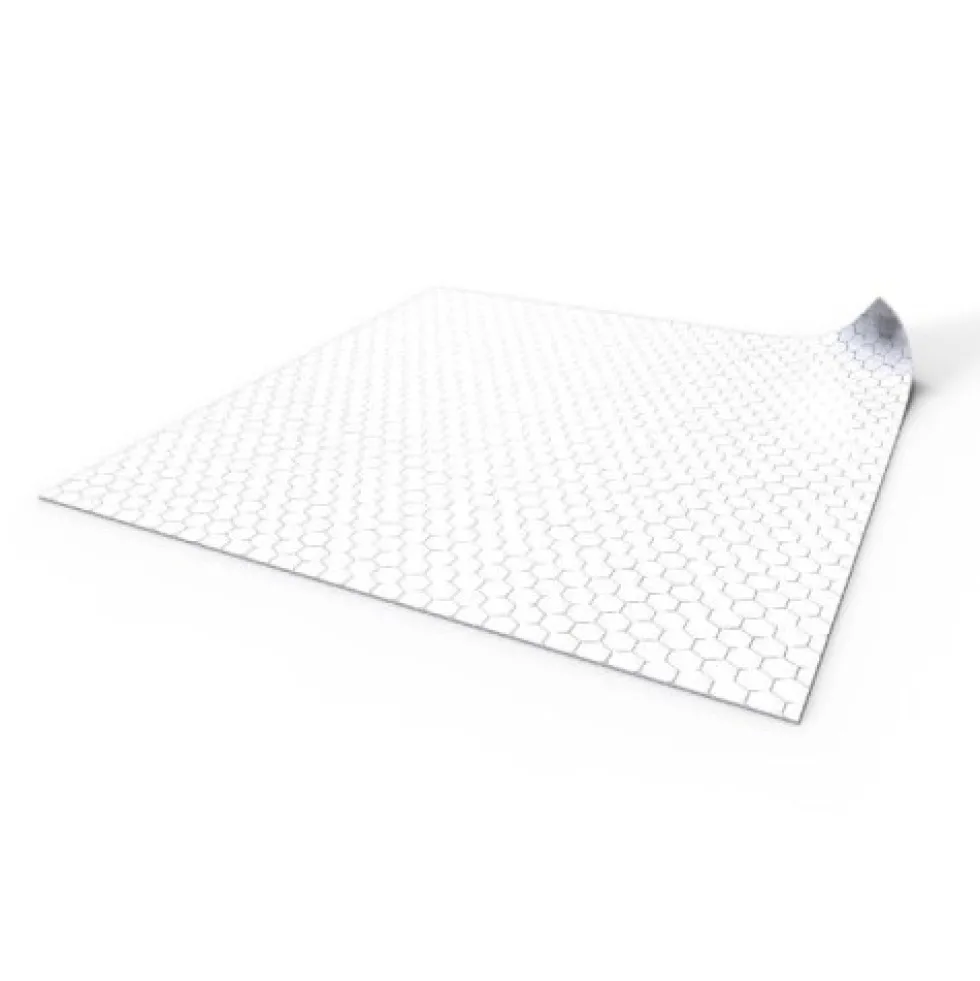 Mata Suchościeralna: 80x80 cm siatka heksagonalna - Biała
