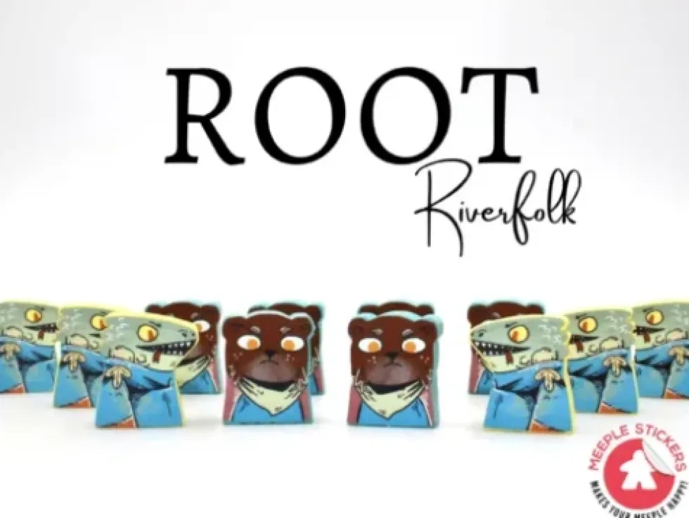 Meeple Stickers: zestaw naklejek do Root: Plemiona Rzeczne