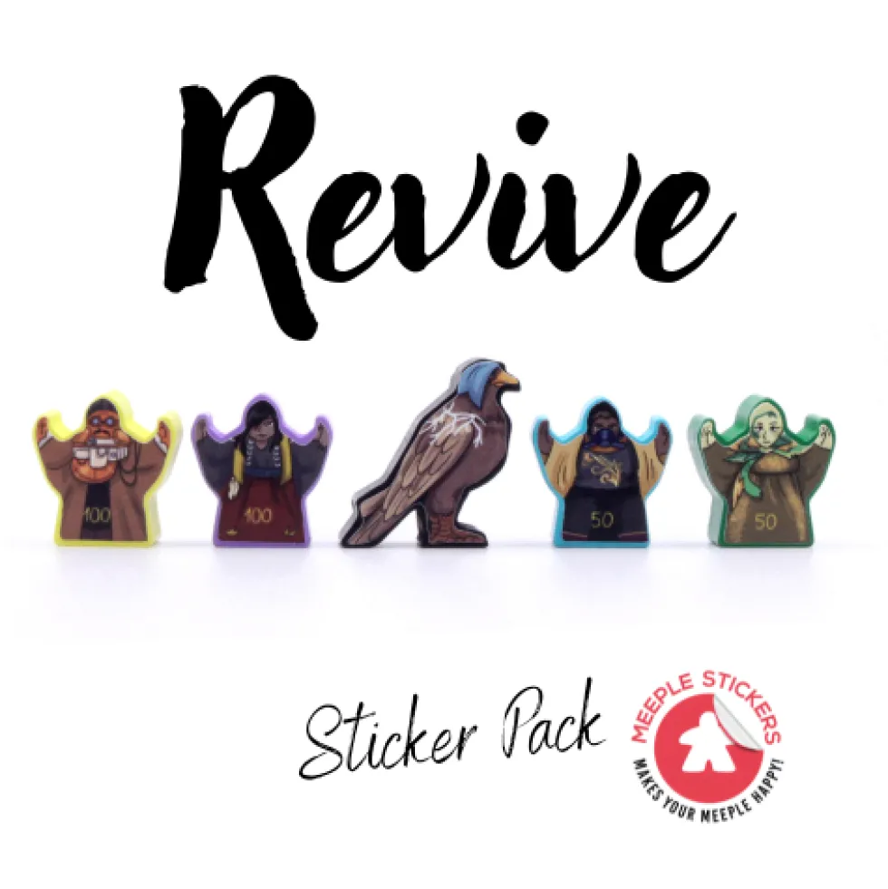 Meeple Stickers: zestaw naklejek do Revive + dodatek