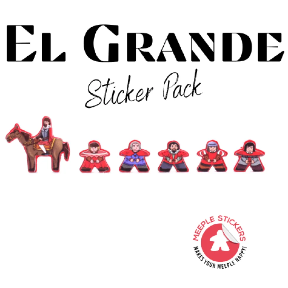 Meeple Stickers: zestaw naklejek od El Grande