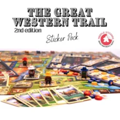 Meeple Stickers: zestaw naklejek do Great Western Trail (2 edycja)