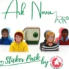 Meeple Stickers: zestaw naklejek do Ark Nova