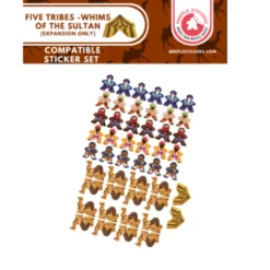 Meeple Stickers: zestaw naklejek do Pięć Klanów: Kaprysy Sułtana