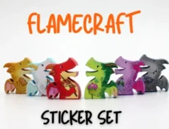 Meeple Stickers: zestaw naklejek do FlameCraft