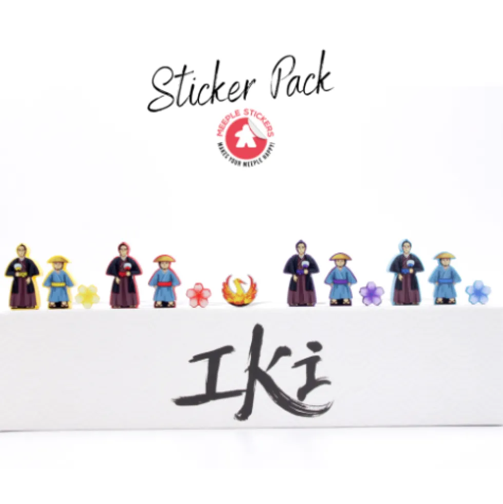 Meeple Stickers: zestaw naklejek do Iki