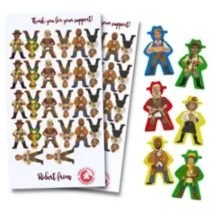 Meeple Stickers: zestaw naklejek do Zaginiona Wyspa Arnak + dodatek