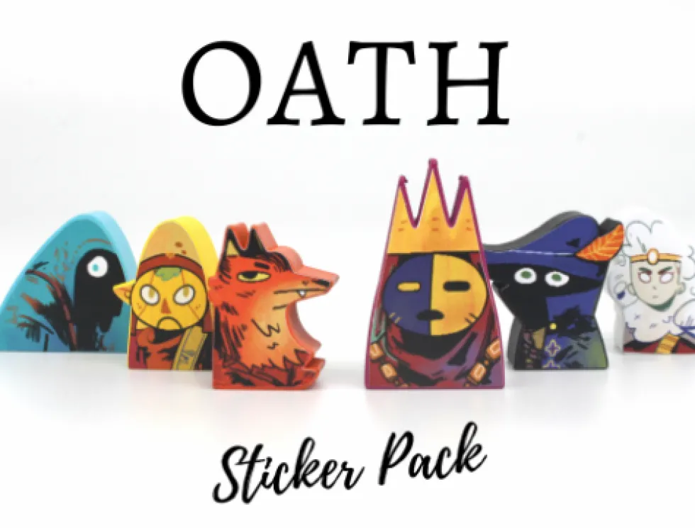 Meeple Stickers: zestaw naklejek do Oath: Kroniki Władzy i Banicji