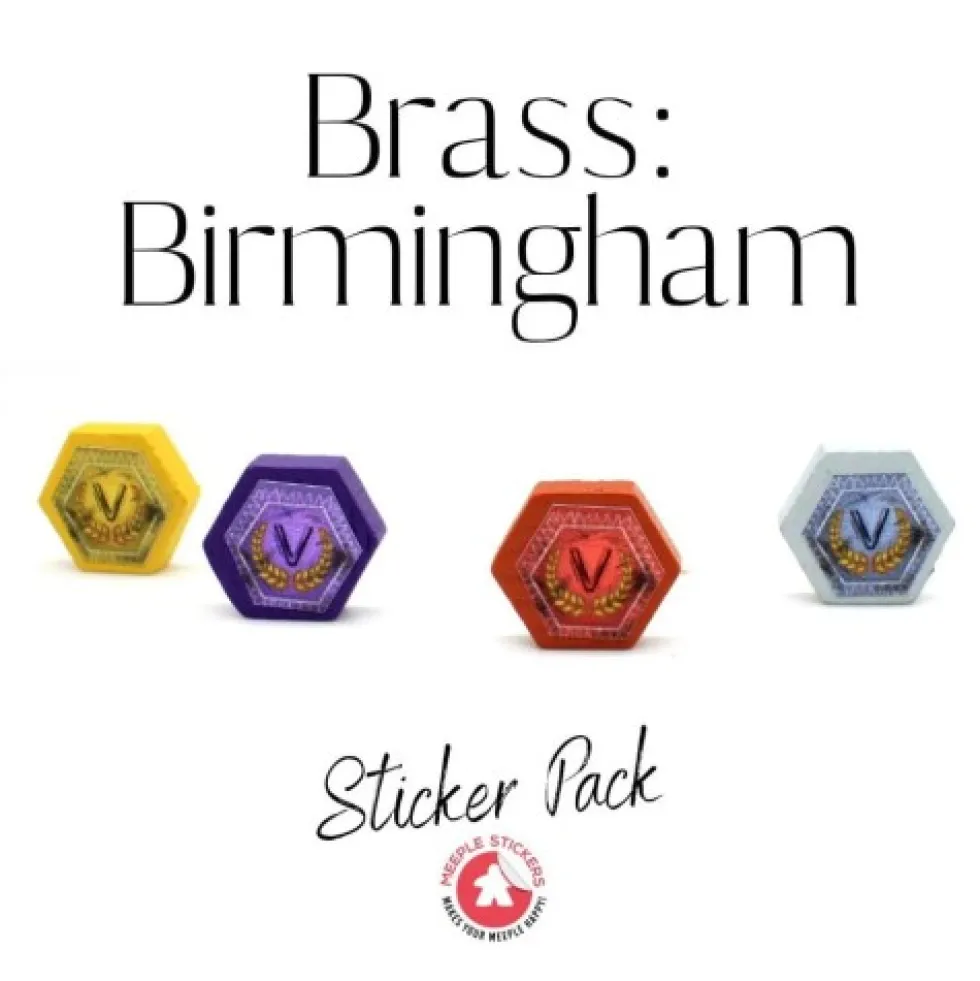 Meeple Stickers: zestaw naklejek do Brass: Birmingham