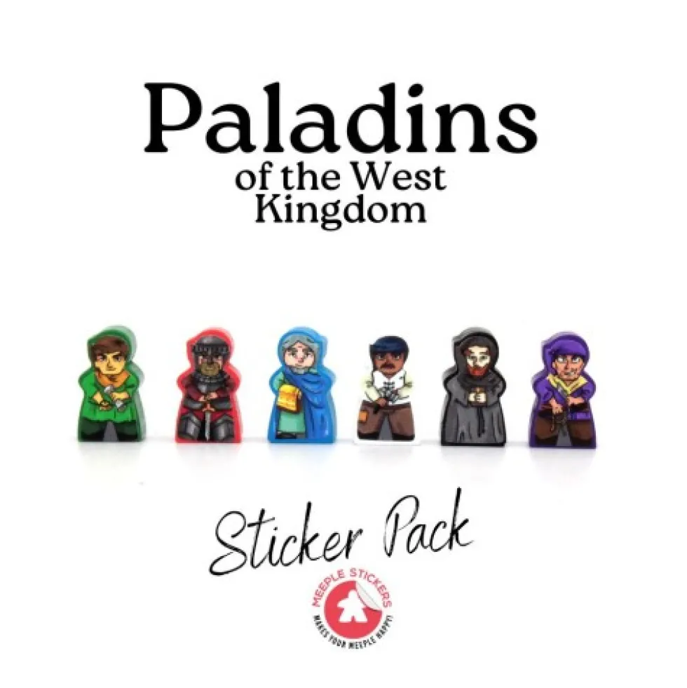 Meeple Stickers: zestaw naklejek do Paladyni Zachodniego Królestwa